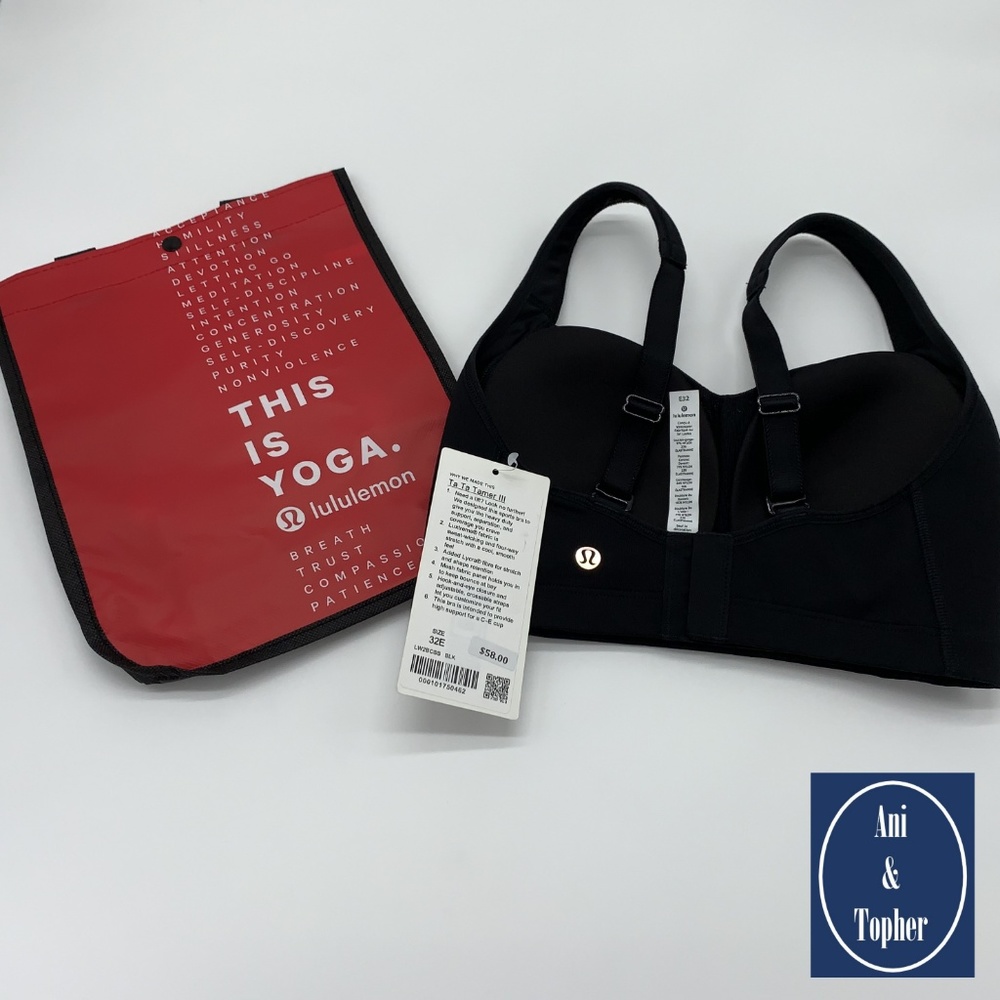 Lululemon Under $50: Ta Ta Tamer Black Bra 32E(DD) - Picture 3 of 6